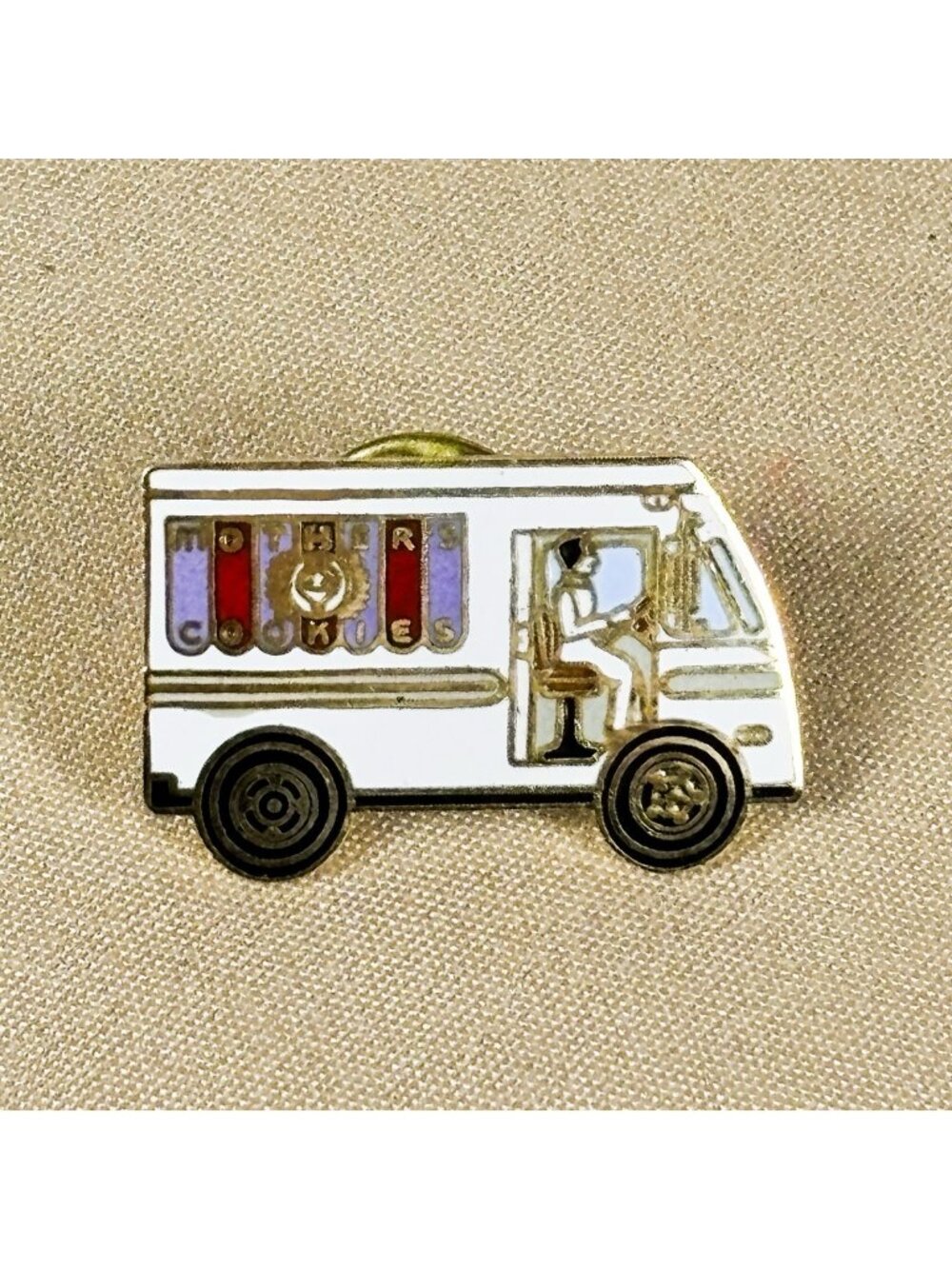 Vintage Mothers Cookies Food delivery truck enamel pin A55